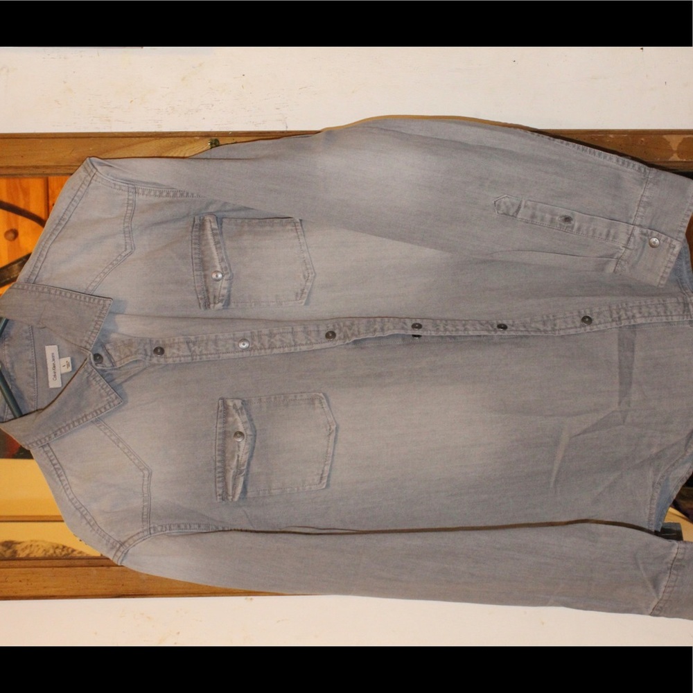 Calvin Klein Grey Button down
